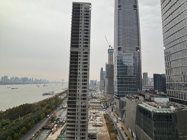 武汉武昌徐家棚绿地海珀御观绿地海珀滨江 一线江景 高层视野 下楼