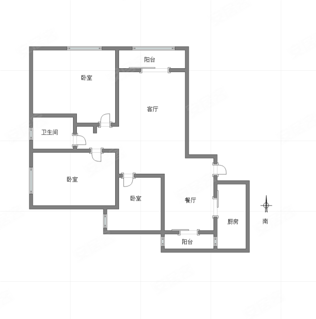 嘉悦江庭3室2厅1卫96㎡南100万