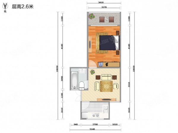 【多图】日月华城,颛桥租房,华星小学旁精装修小两房!可办居住证!