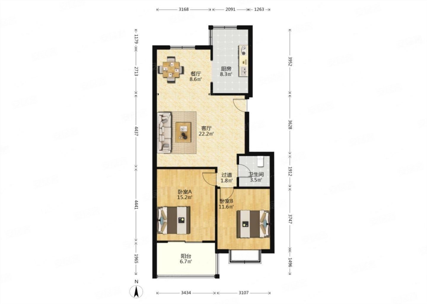急售地铁房金水路百通馨苑套二可改套三前排采光好