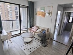 杭州临平临平银泰城 临平地铁口 精装一室一厅 可做两室 奶油风 跑道阳台出租房源真实图片