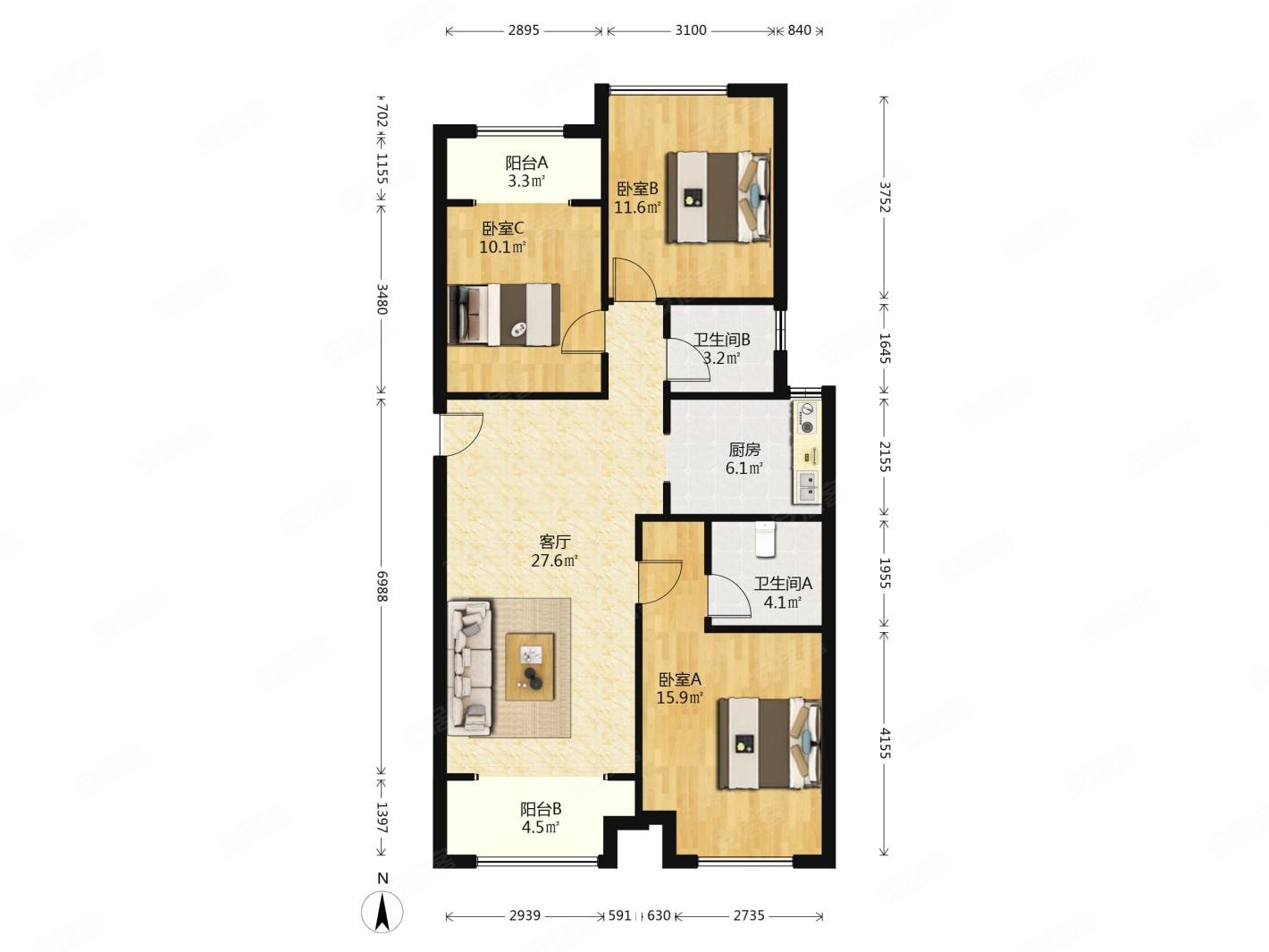 新上南内环和平公园润景园著高品质小区业主诚心出售