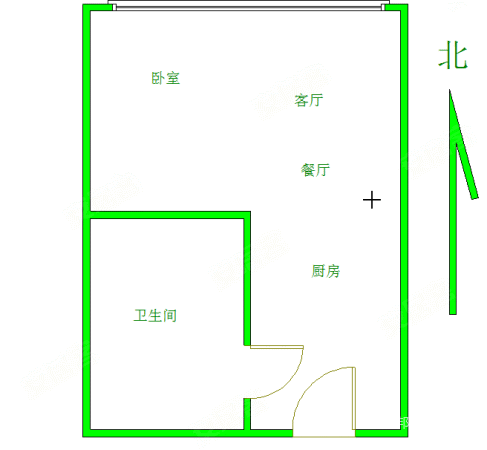 万达广场(商住楼)1室0厅1卫40㎡南北45万