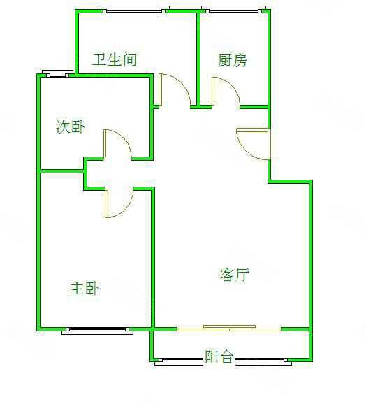 两居室户型通透,全天采光,证满两年,嘉源逸居二手房,46万,2室2厅,1卫
