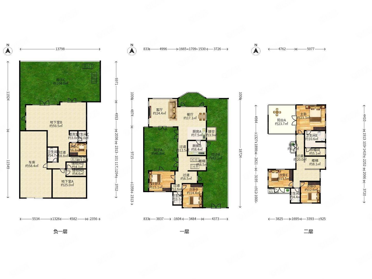 麓山国际碧湖岸独栋别墅大花园480平方端头位置视野开阔