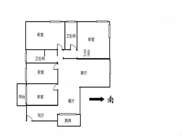 金江小区曦苑3室2厅2卫132.48㎡东西135万