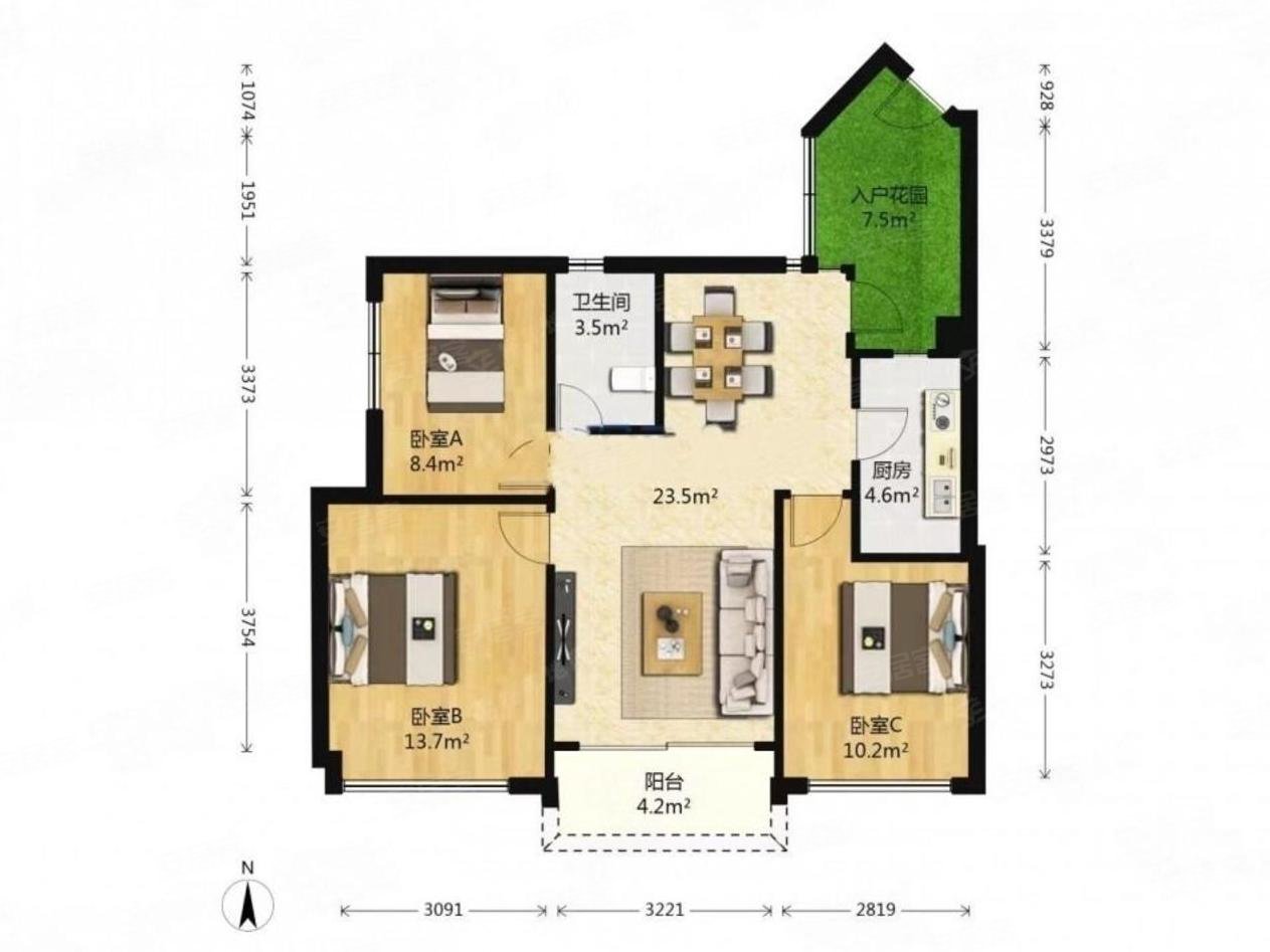 万科新里程8881平330万3室2厅1卫