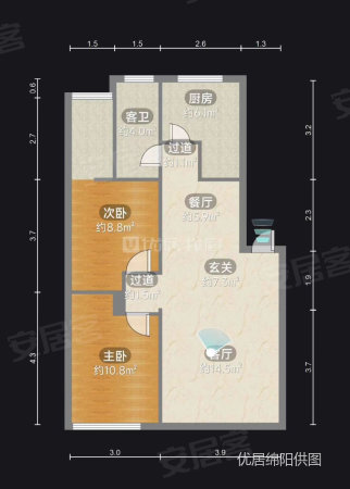 汇昌悦欣园2室2厅1卫89.2㎡南41.36万