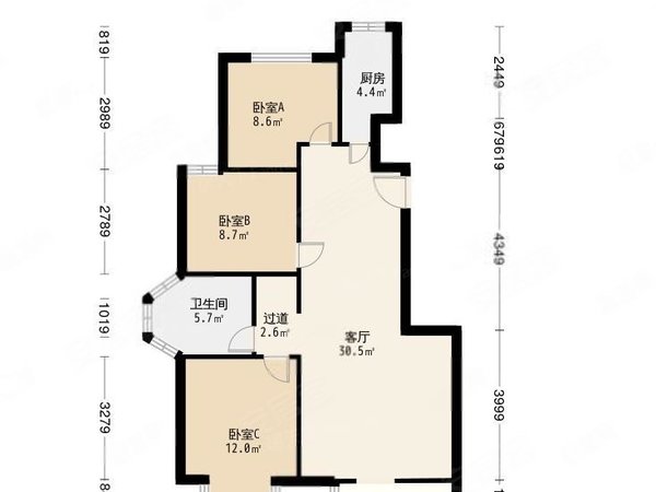 廊坊燕郊潮白河九里香堤九里香堤洋房三居 s次出租 全新家具家电南北