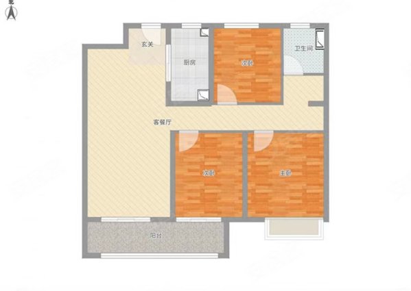 陈墅花苑(东区35-155号)3室2厅1卫125㎡南北48.6万