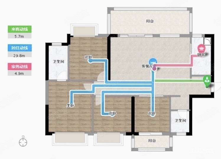 5号线地铁口直达楼下兴宁大唐果精装四房南北通透