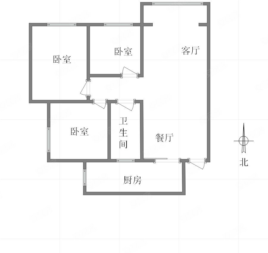 金易E世界3室2厅1卫88.67㎡北118万