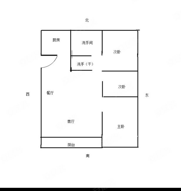 万科红(一期)3室2厅1卫110㎡南91万