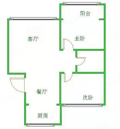 文鹏小区2室2厅1卫60㎡南北10.8万