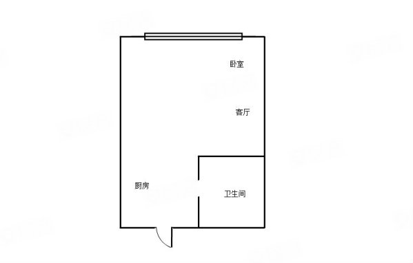 华强城(二期)1室1厅1卫57.9㎡南38万