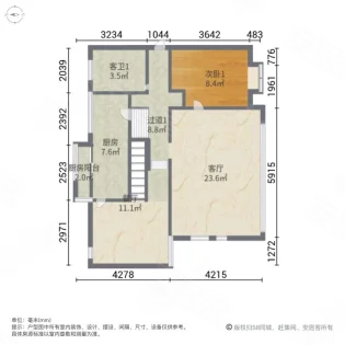 上海奥林匹克花园(北区)4室2厅3卫204.96㎡南北960万