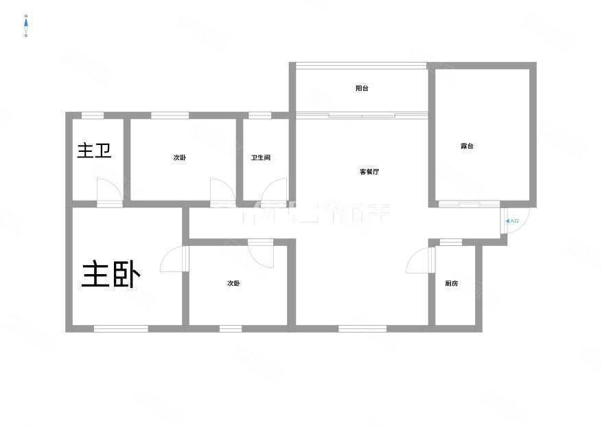 和居邕江郡3室2厅1卫89㎡南北80万