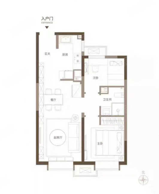 万科运河文化村2室1厅1卫79㎡南74万