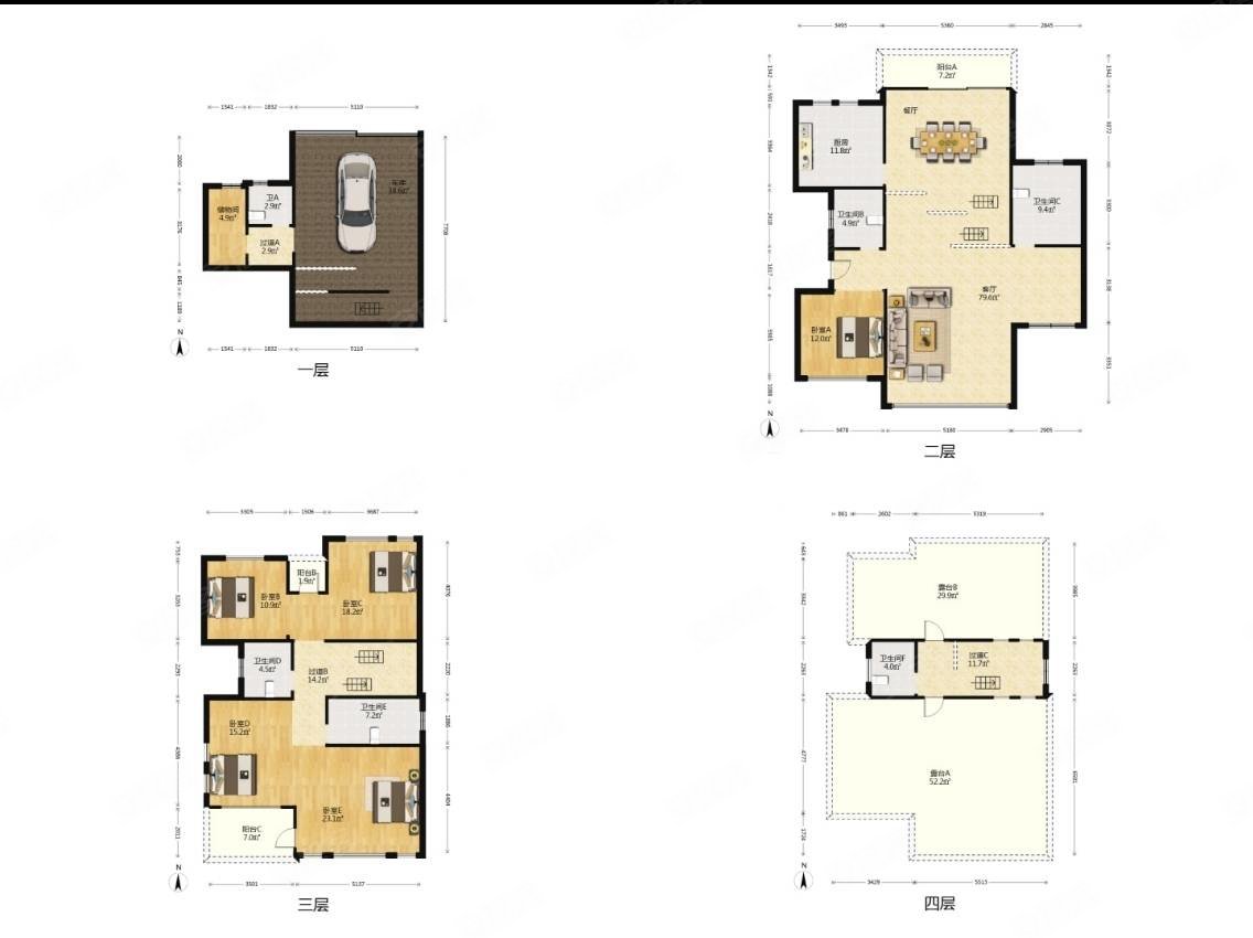 类独栋别墅全新毛坯临河大花园小区c位房东诚心出售