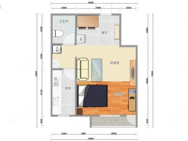 北京海淀马连洼紫成嘉园价格可谈 紫成嘉园精装一居室 实房实图