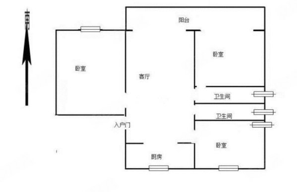 东湖世纪城(3区)3室2厅1卫111㎡南北70万