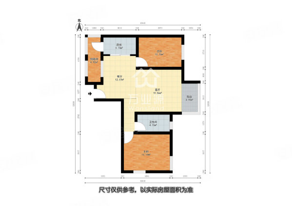 蓝山花园(东区)2室1厅1卫109.3㎡南北115万