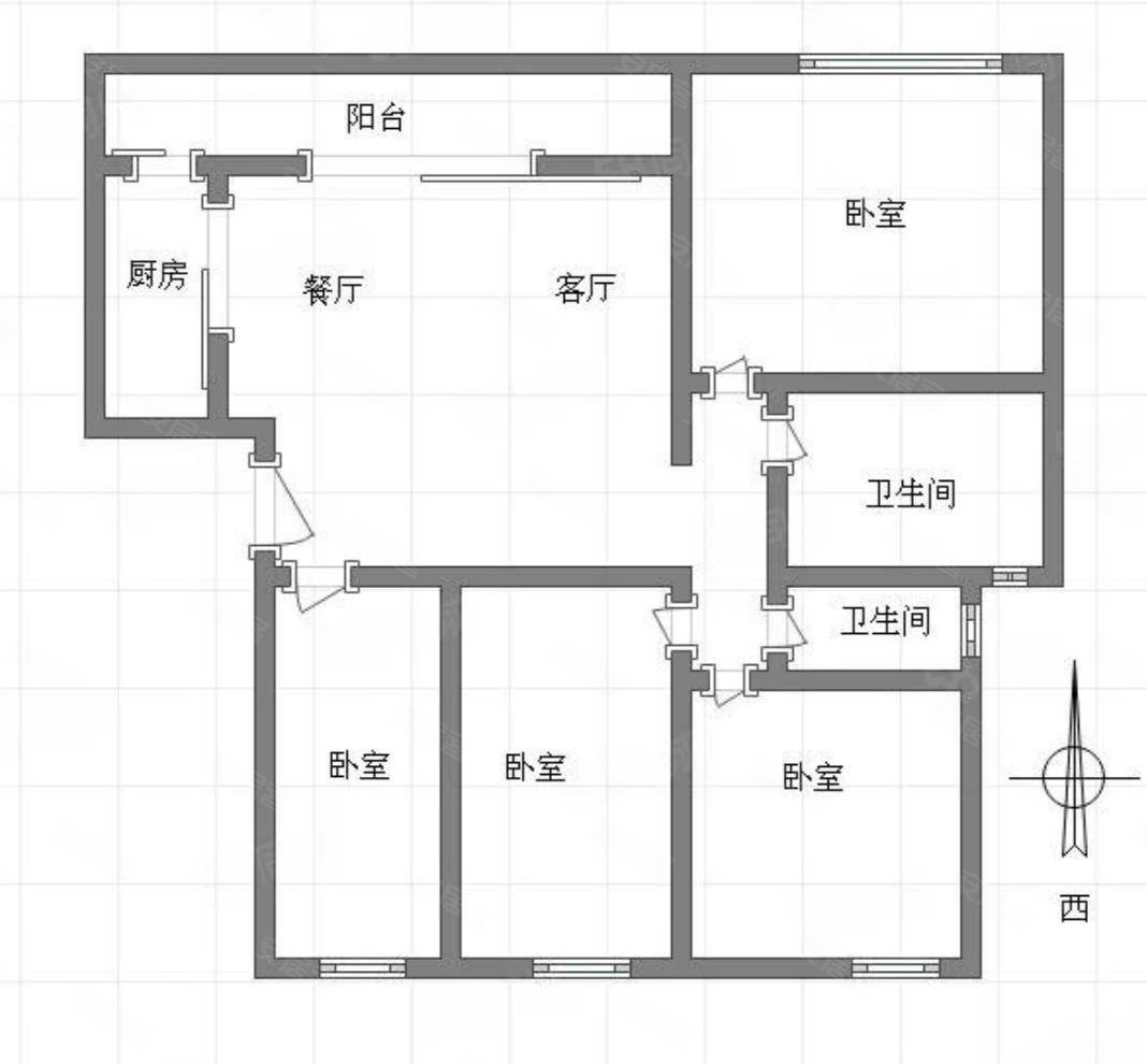 翡丽锦悦一期洋房横厅设计业主诚心出售随时看房