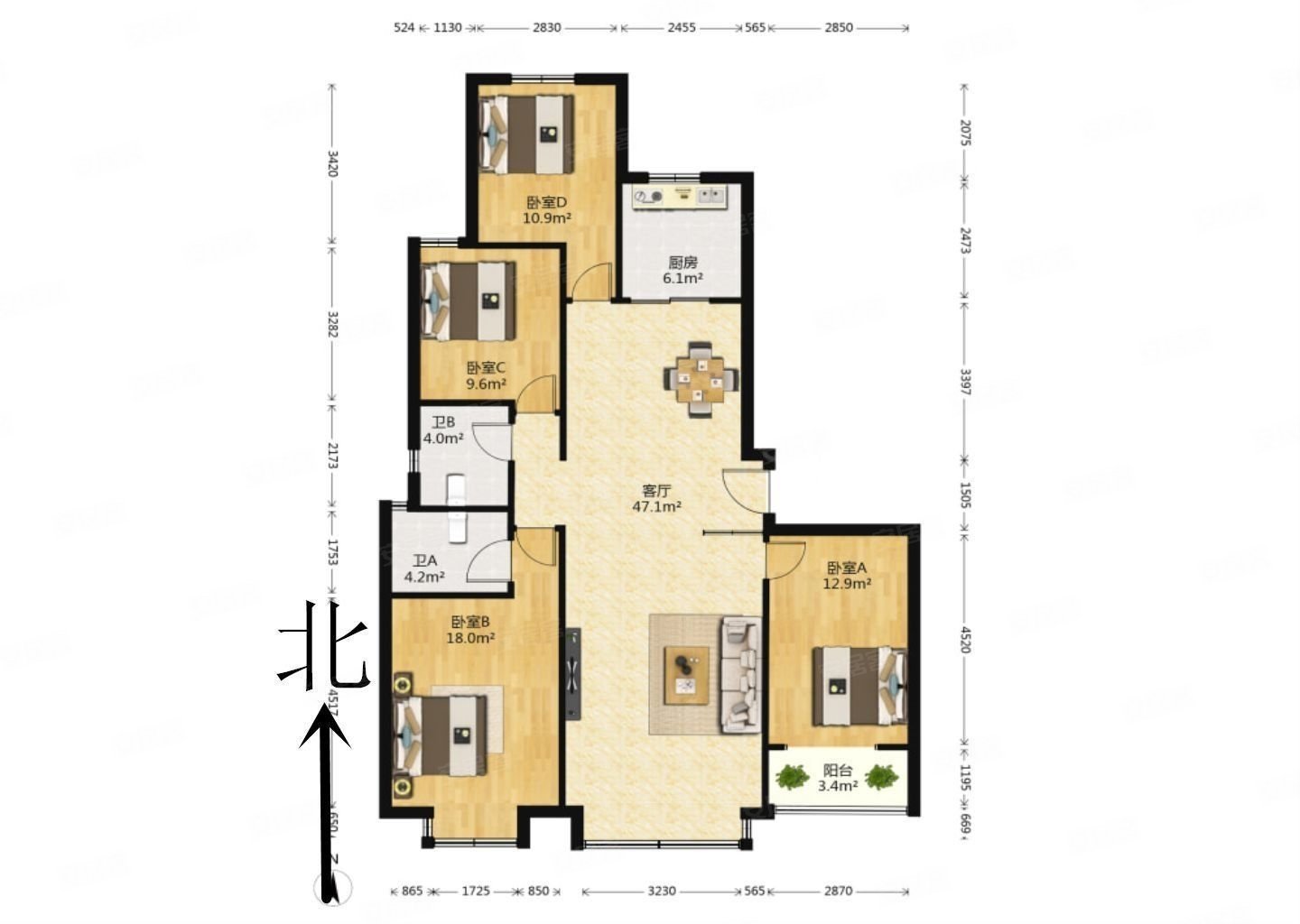 急售瑞城精装大四室观景楼层个税带地下室