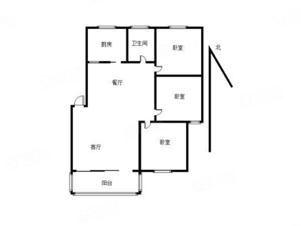 舜和雅苑3室2厅1卫101.28㎡南北54万