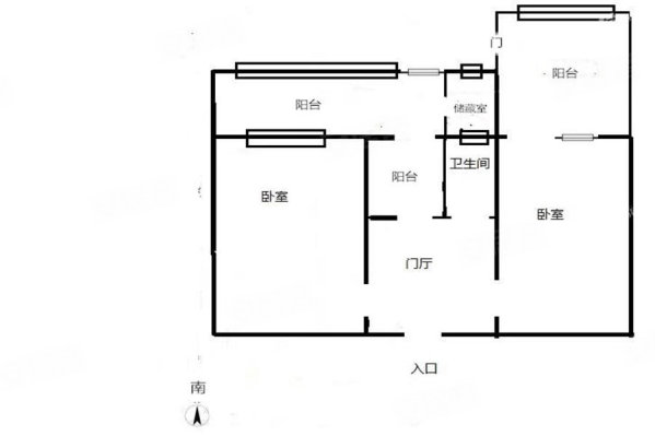 清秀园(北区)2室1厅1卫56.31㎡南190万