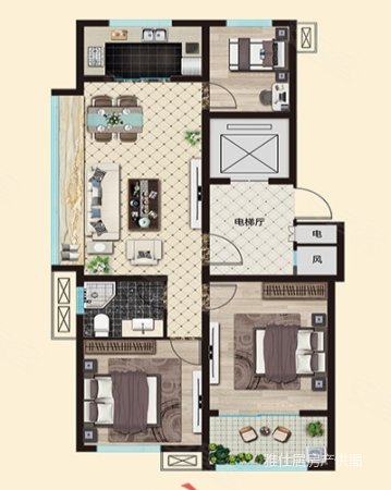 建科东昌府郡3室2厅1卫118㎡南北120万