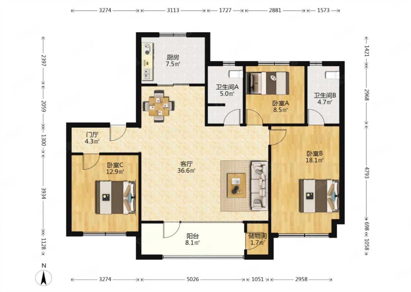 精装未住 中高楼层 一梯一户 元宝户型 随时可看房保利大国璟,保利大