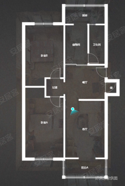 学道街64号院2室1厅1卫81.62㎡南北198万