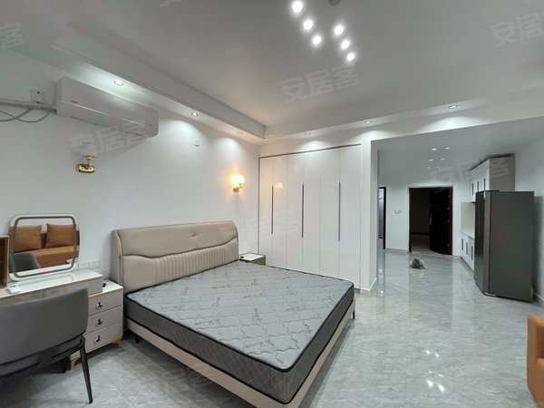 海宁海宁市区海洲城仕公寓皮革城商圈 地铁口 皮都公馆一室 民用电 配套齐全 拎包入住出租房源真实图片