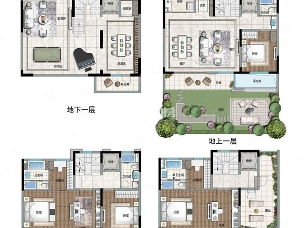 苏州工业园双湖湖滨四季5个套房,湖景,地暖,大花园,大地下室,车库