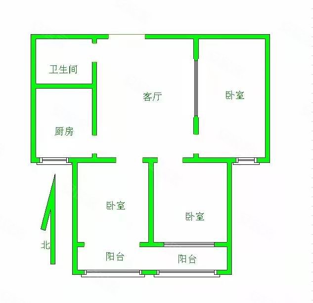 九华家园3室2厅1卫96㎡南北84万