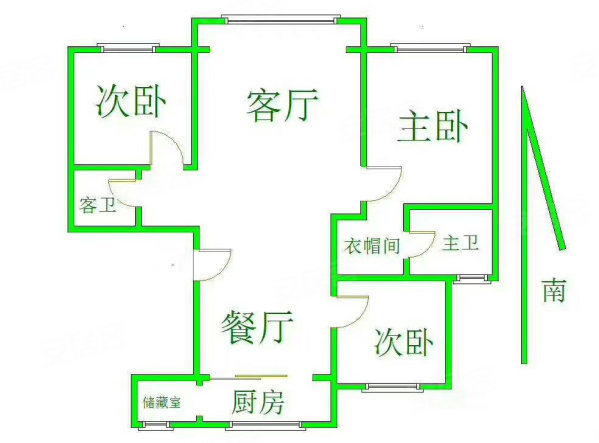 建南小区3室2厅1卫77㎡南北48万