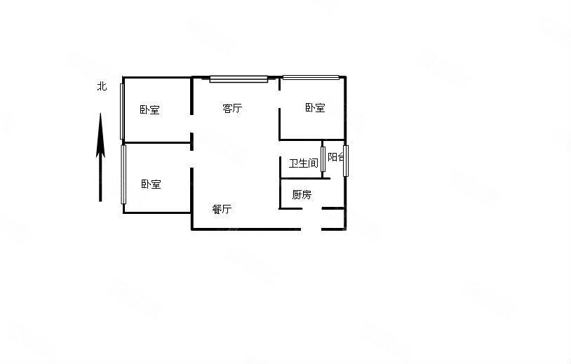 中海学府路8号院3室2厅1卫96㎡东北143万