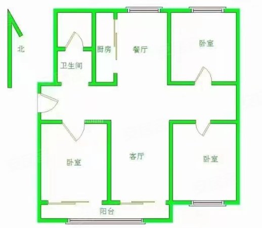 正泰永泰家园二期3室2厅1卫121㎡南北89万