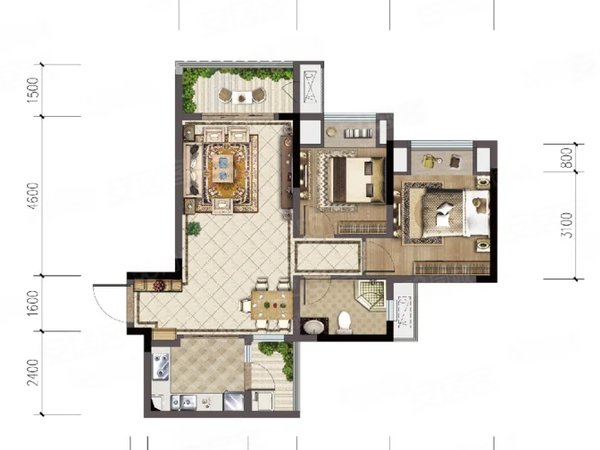 【多图】半山华府,观音桥租房,李家坪轻轨站口1站到化龙桥月付无中介