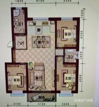 玉琥明珠苑3室2厅2卫137㎡南北42万