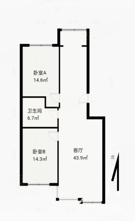 万福山庄(甘井子)2室2厅1卫94.73㎡南北129万