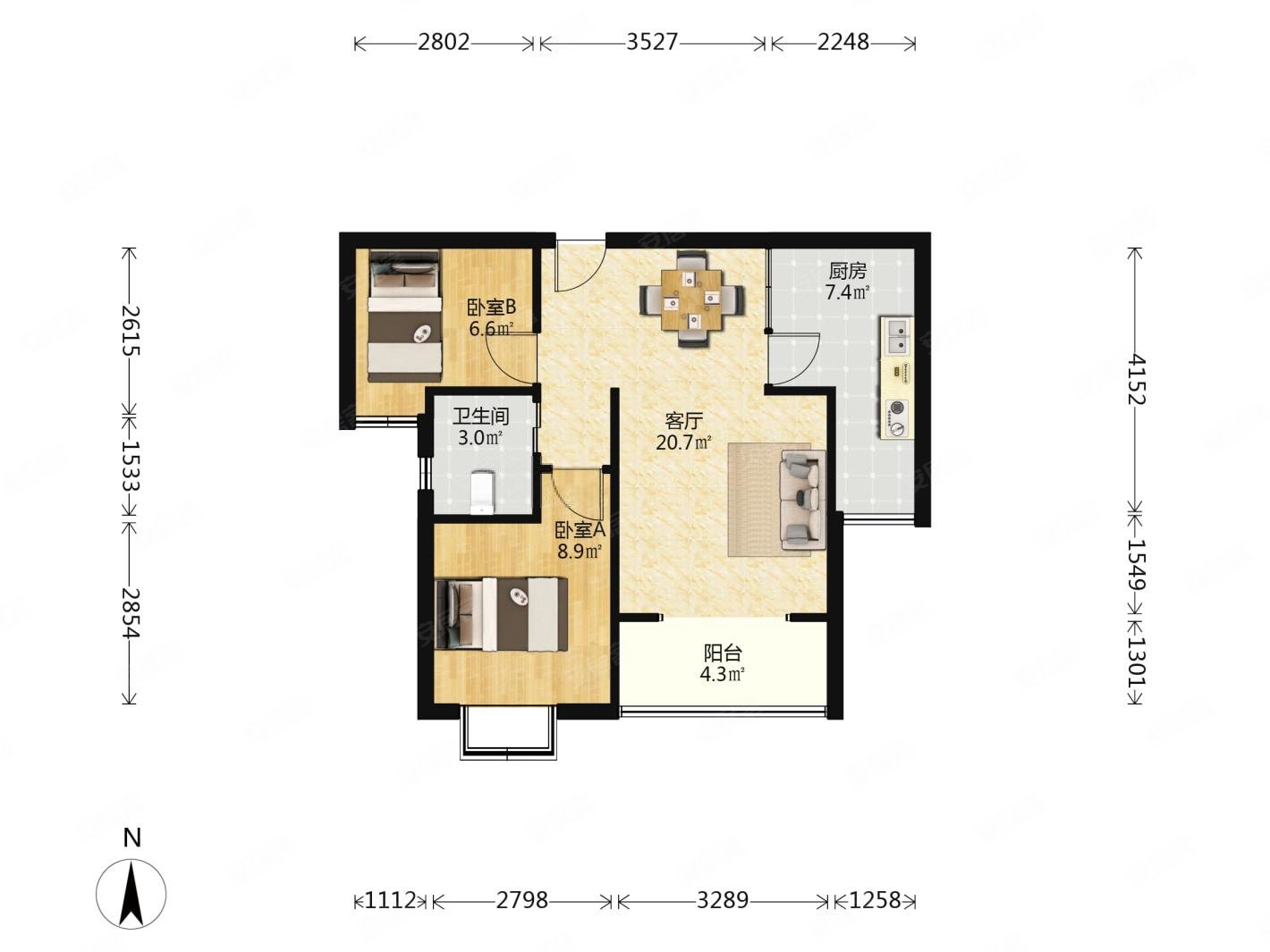 电梯两房中高楼层 满五 河定桥地铁 配套成熟,亲水湾花园二手房,188万