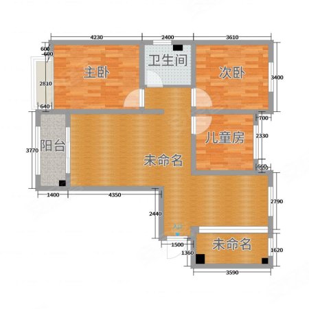 朗曼新城(海棠新苑,牡丹苑)3室2厅1卫119㎡南北95万