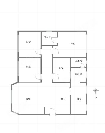 金祥小区4室2厅2卫153㎡南50.5万