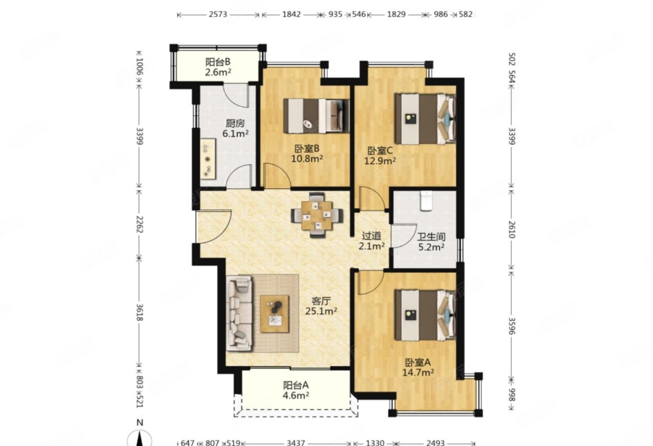 急售 湘江世纪城 高绿化 视野开阔 南北通透 高楼层采光充足