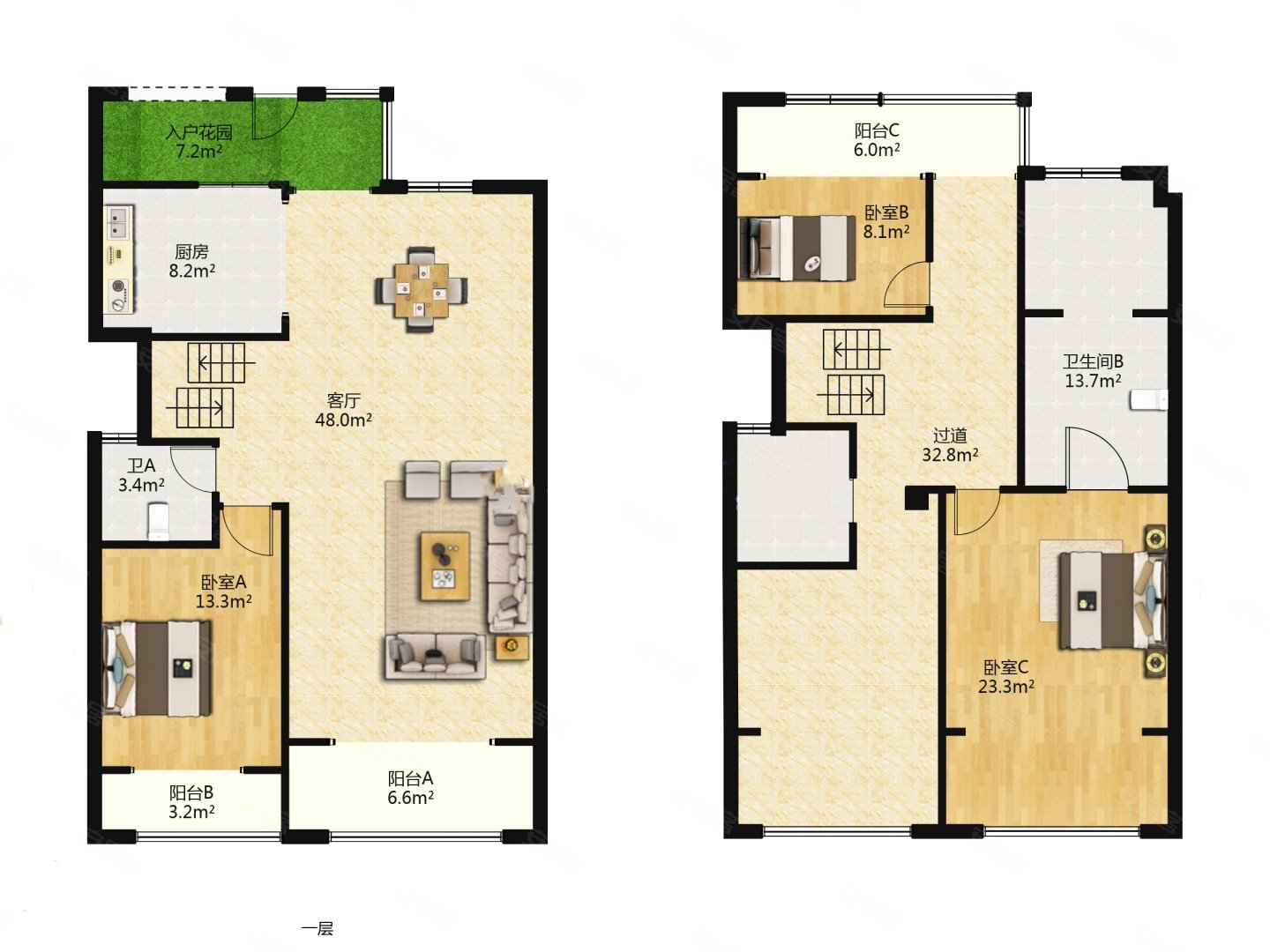 绿地太湖东岸花园(别墅)4室2厅2卫182㎡南北580万
