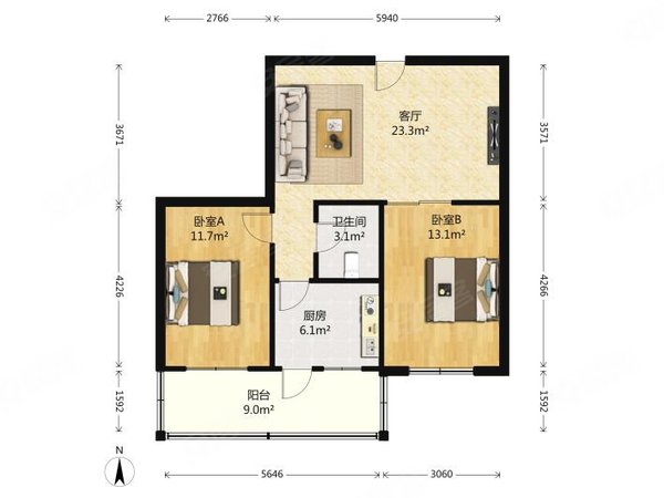 万豪南湾!时尚装修!全套齐!拎包入住!2房2厅!有阳台!