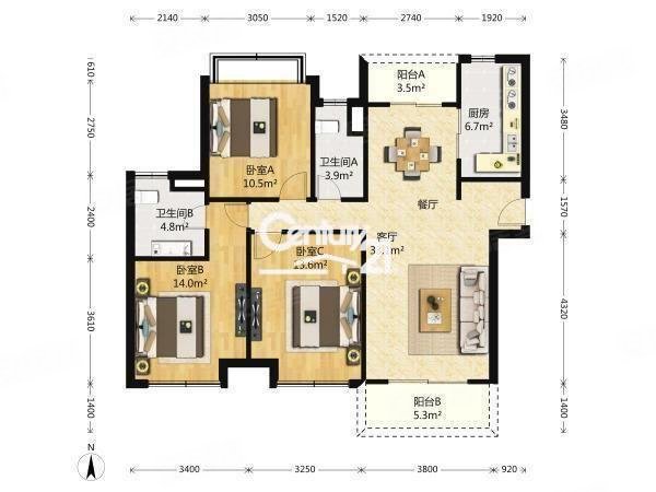 上海嘉定南翔华润中央公园(四期公寓住宅)南翔标杆小区 高区景观房 近陈翔地铁站 随时可看 拎包入住出租房源真实图片