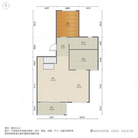 新力禧园(别墅)2室2厅3卫149㎡南180万